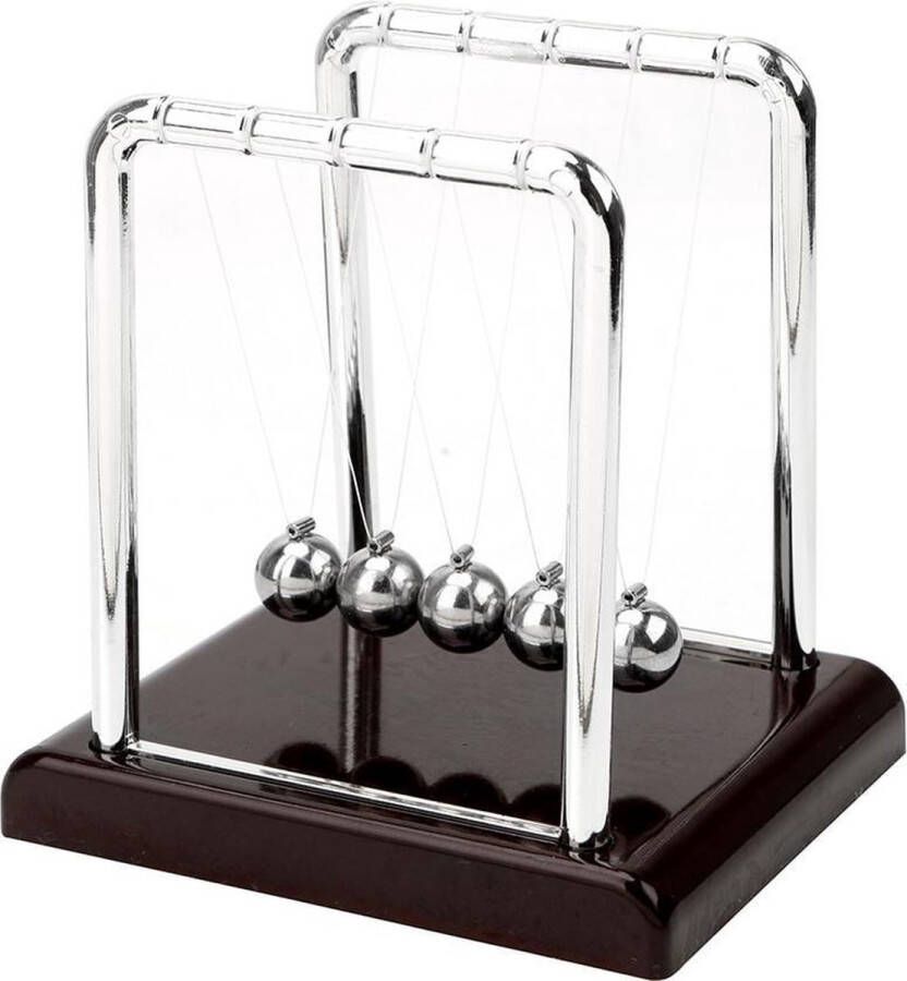 WiseGoods Premium Newton Ballen Pendel Newton Cradle met Voet Pendulum Swinging Sticks Balance Balls