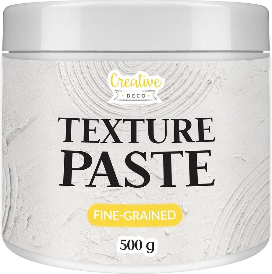 Wit Creative Deco Structuurpasta Fijnkorrelig 500 g te Fijne Pasta voor Kunstprojecten voor Acrylverf Eenvoudig te Gebruiken met een Spatel Voor het Creëren van 3D-effecten Structuren Texturen