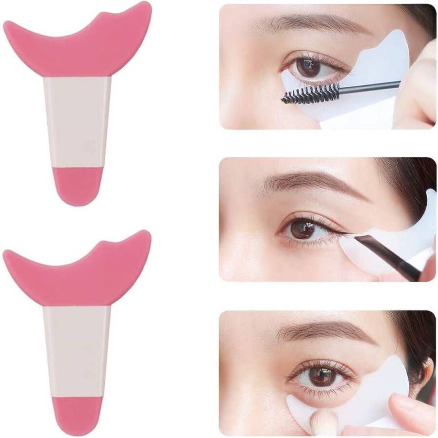 Without lemon Crease Tool- Oog make-up Stencil Siliconen Eyeliner Mascara Oogschaduw Quick Eye make-up tool voor beginners Paars