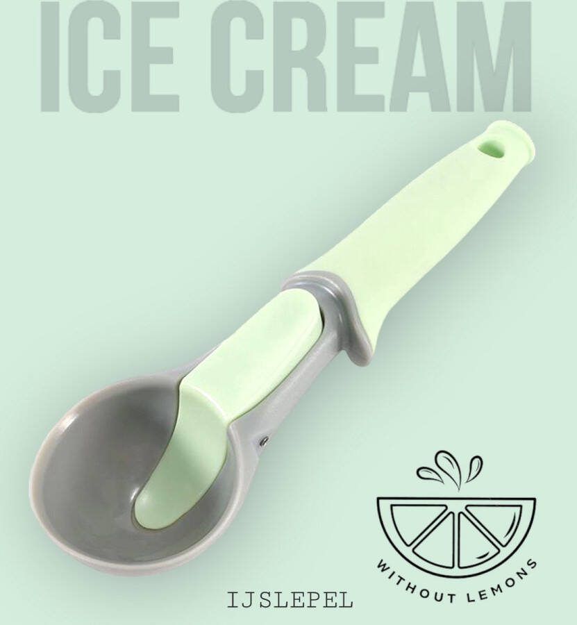 Without lemon IJslepel IJsschep Ice Cream Scoop Fruitschep Uitwerpklep Zomer Mintgroen