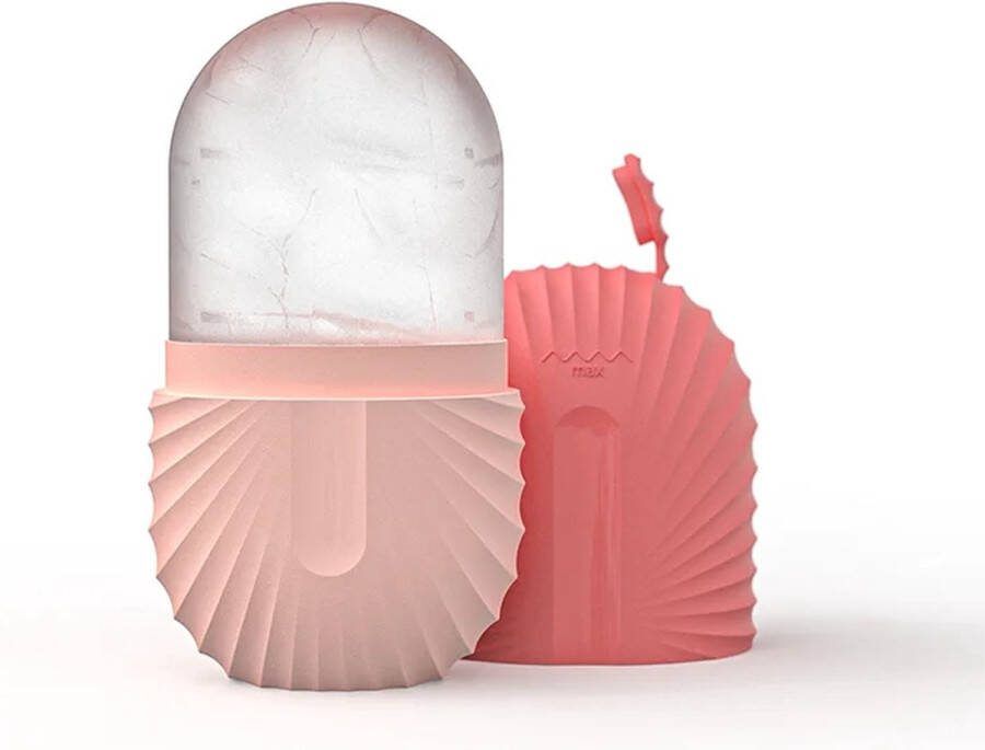 Without lemon Siliconen Gezicht IJs Roller Gezicht Roller Massage Zonnebrand Verkoeling Vermindering van Zwelling en Roodheid Verfrissing Vermindering van Donkere kringen en Wallen Verstevigen van de huid Poriën verkleinen Roze