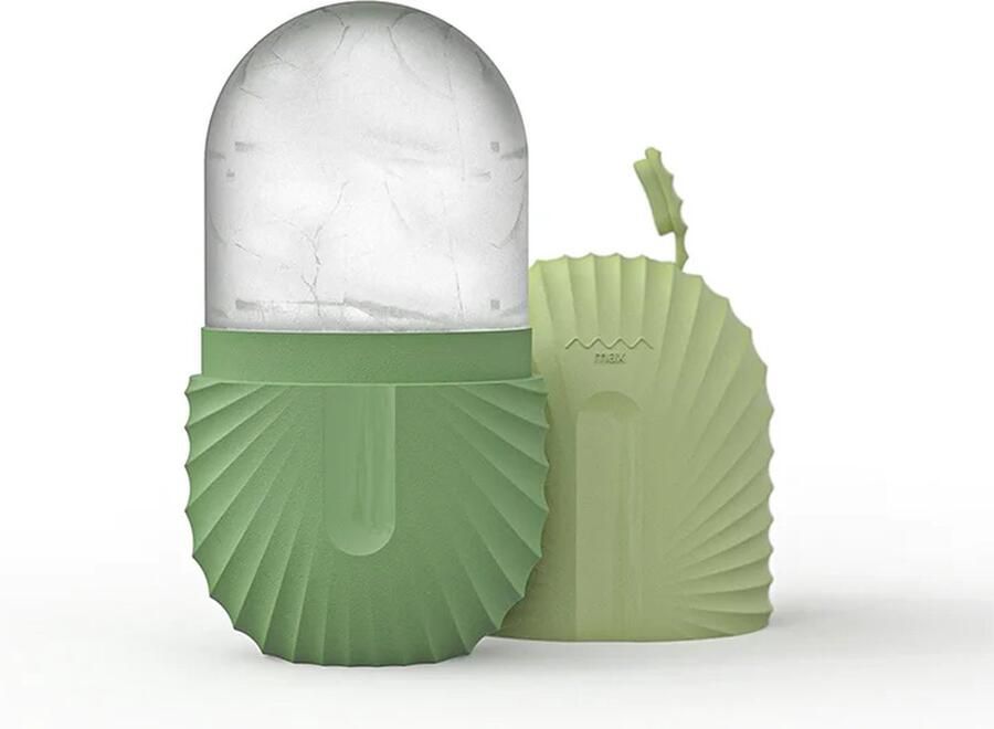 Without lemon Siliconen Gezicht IJs Roller Gezicht Roller Massage Zonnebrand Verkoeling Vermindering van Zwelling en Roodheid Verfrissing Vermindering van Donkere kringen en Wallen Verstevigen van de huid Poriën verkleinen Groen