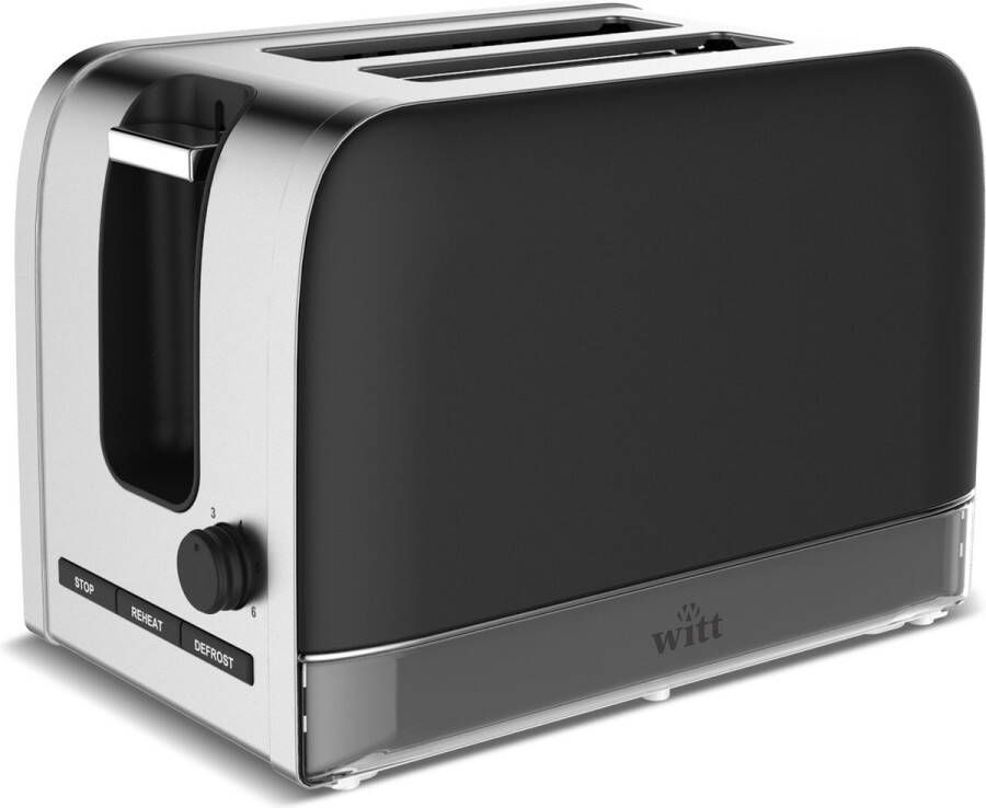 Witt Toaster Classic Zwart | Broodroosters | Keuken&Koken Keukenapparaten | 5707582963604