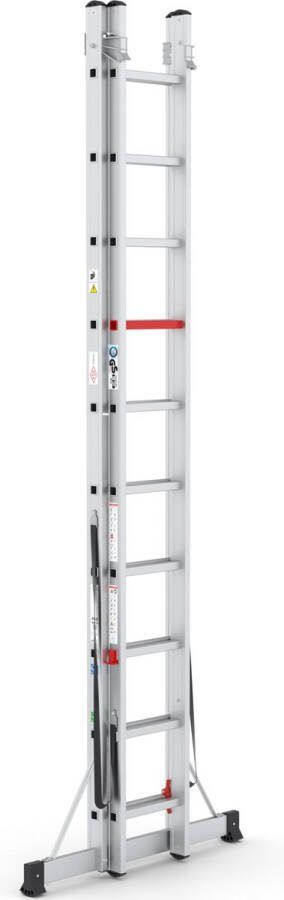 Wixor Professionele Ladder 2-delig 2x12 Sporten reformladder ladder trapladder schuifladder