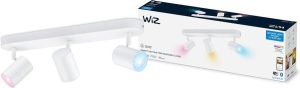 WiZ Opbouwspot Imageo Wit 3 spots Slimme LED-Verlichting Gekleurd en Wit Licht GU10 3x 5W Wi-Fi