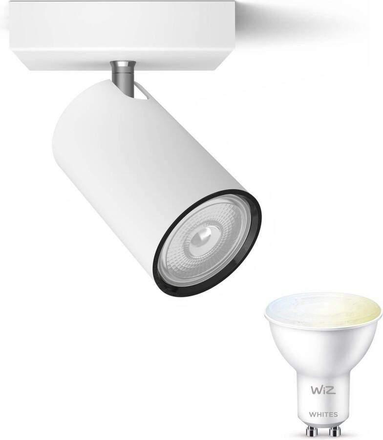 WiZ Philips myLiving Kosipo Opbouwspot Wit 1 Lichtpunt Spotje Opbouw Incl. Gu10 warmwit tot koelwit licht