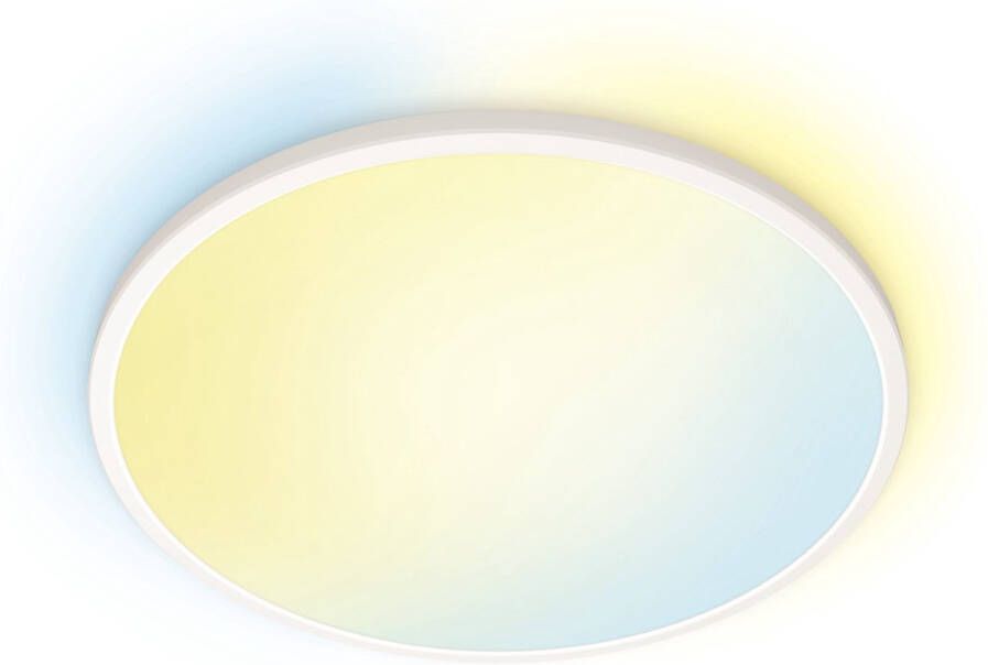 WiZ Plafondlamp SuperSlim Wit Slimme LED-Verlichting Warm- tot Koelwit Licht Geïntegreerd LED 32W Wi-Fi