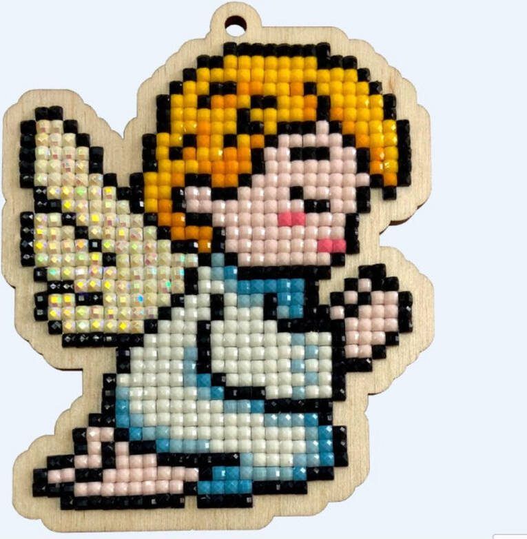 Wizardi Diamond painting Setje met houten figuurtje DP ANGEL WWP525