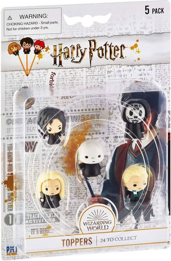 Wizarding World Of Harry Potter Harry Potter Potlood Toppers 5-Pack Bellatrix Lestrange Death Eater Voldemort Lucius Malfoi Draco Malfoi
