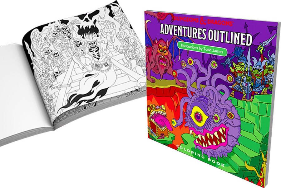 Wizards of the Coast D&D Dungeons & Dragons Adventures Outlined Coloring Book kleurboek