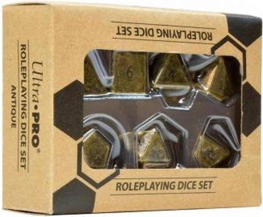 Wizards of the Coast Ultra Pro heavy metal antique brass polydice set