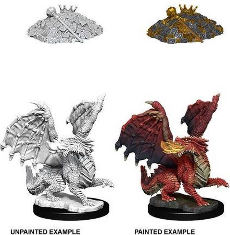 Wizkids Dungeons and Dragons Miniatures Nolzur's Marvelous Red Dragon Wyrmling Miniatuur Ongeverfd