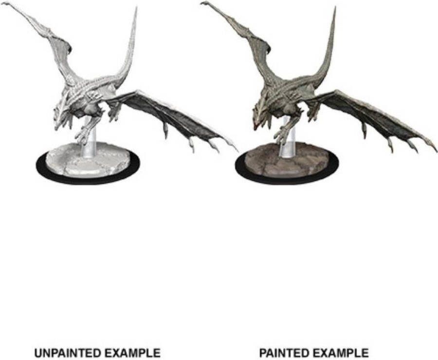 Wizkids Dungeons and Dragons Miniatures Nolzur's Marvelous Young White Dragon Miniatuur Ongeverfd