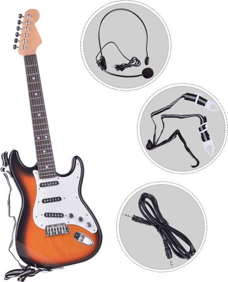 WK Wang Knobbout WK Kids -27 Inch elektrische gitaar-Rock muziek gitaar ukelele-Uitspraak van handpers op basis van aanraking-Met microfoon-Met acht elektrische gitaarlongs-Kinder Muziekinstrument
