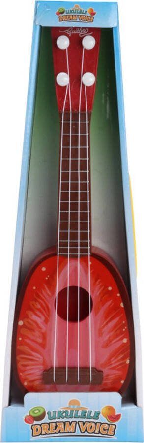 WK Wang Knobbout WK Kids -Speelbare Mini Ukelele-Aardbeienvorm-Kinder Ukelele Gitaar-Kinder Muziekinstrument