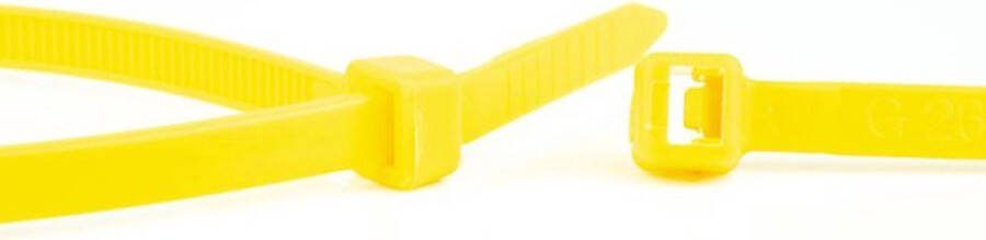 WKK Kabelbinders 140 x 3 6mm Trekkracht tot 18 2kg 100 stuks Geel