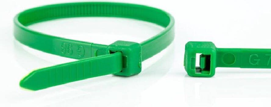 WKK Kabelbinders 190 x 4 8mm Trekkracht tot 22 2kg 100 stuks Groen