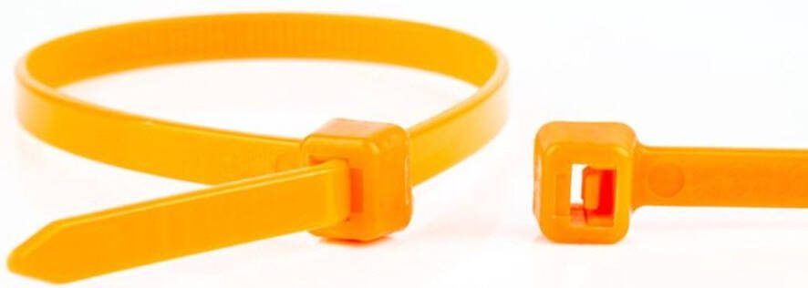 WKK Kabelbinders 190 x 4 8mm Trekkracht tot 22 2kg 100 stuks Oranje
