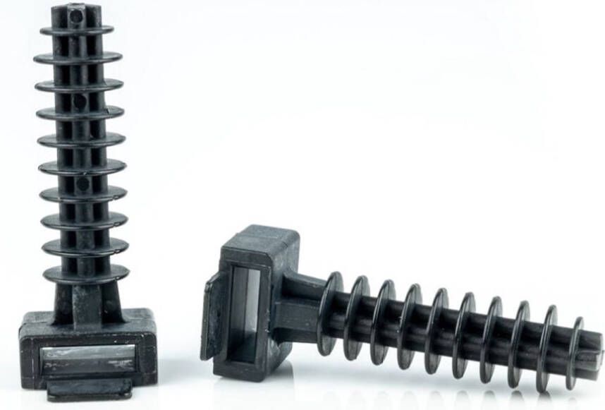 WKK Muurpluggen voor kunststof Kabelbinders tot 9mm breed 100 stuks Zwart