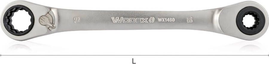 Wodex Ratelsleutel Verstelbaar 10 x 13 mm 17 x 19 mm