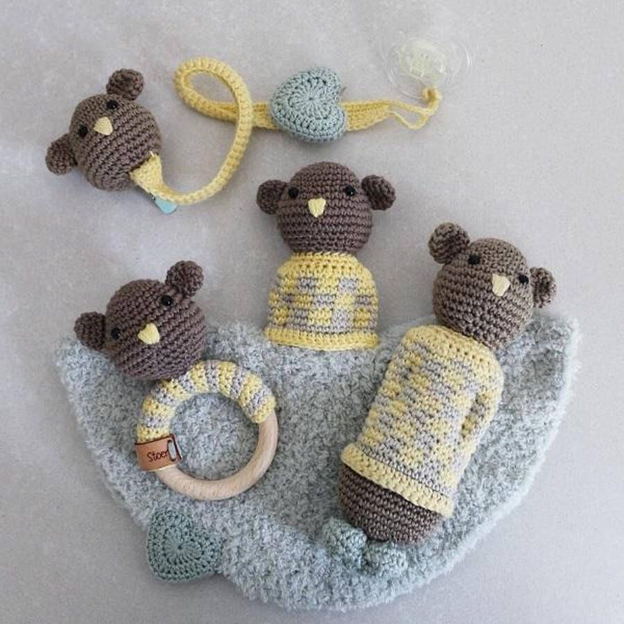 Wolcafé Haakpakket baby set beer Loet