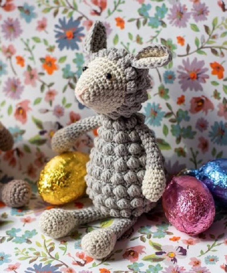Wolcafé Haakpakket Lammetje Lotte mini pebble