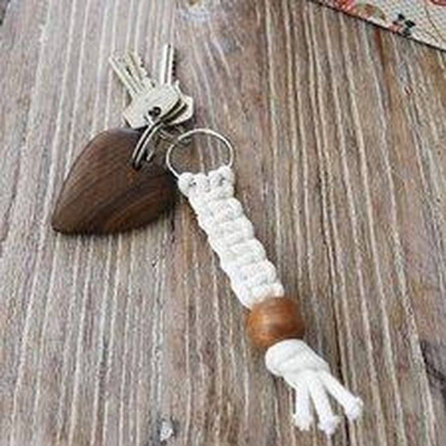 Wolcafé Macramé pakket sleutelhanger macramé weitas