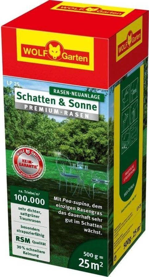 WOLF-Garten LP25 PREMIUM GAZON GRASZAAD 500 GRAM = 25 M²