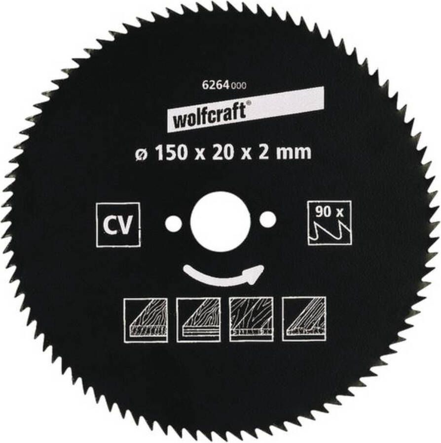 Wolfcraft 6263000 CV-cirkelzaagblad 150 x 16 mm Aantal tanden: 100 1 stuk(s)