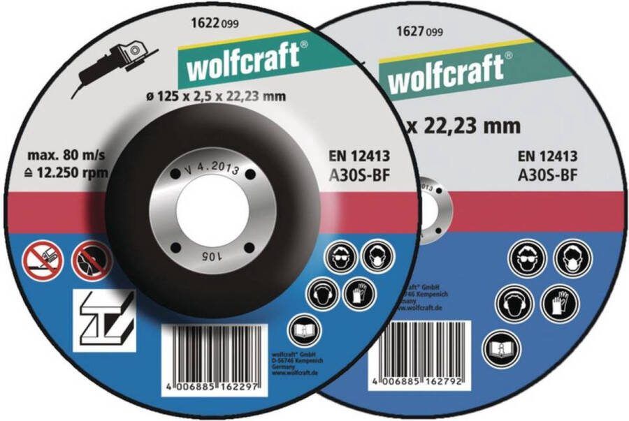 Wolfcraft Doorslijpschijf Voor Metaal Ø 115 mm 5 Stuks