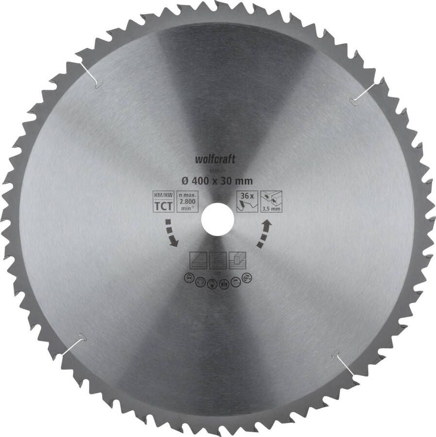 Wolfcraft HM-Cirkelzaagblad 36 tanden serie bruin artikel nr. 6594000