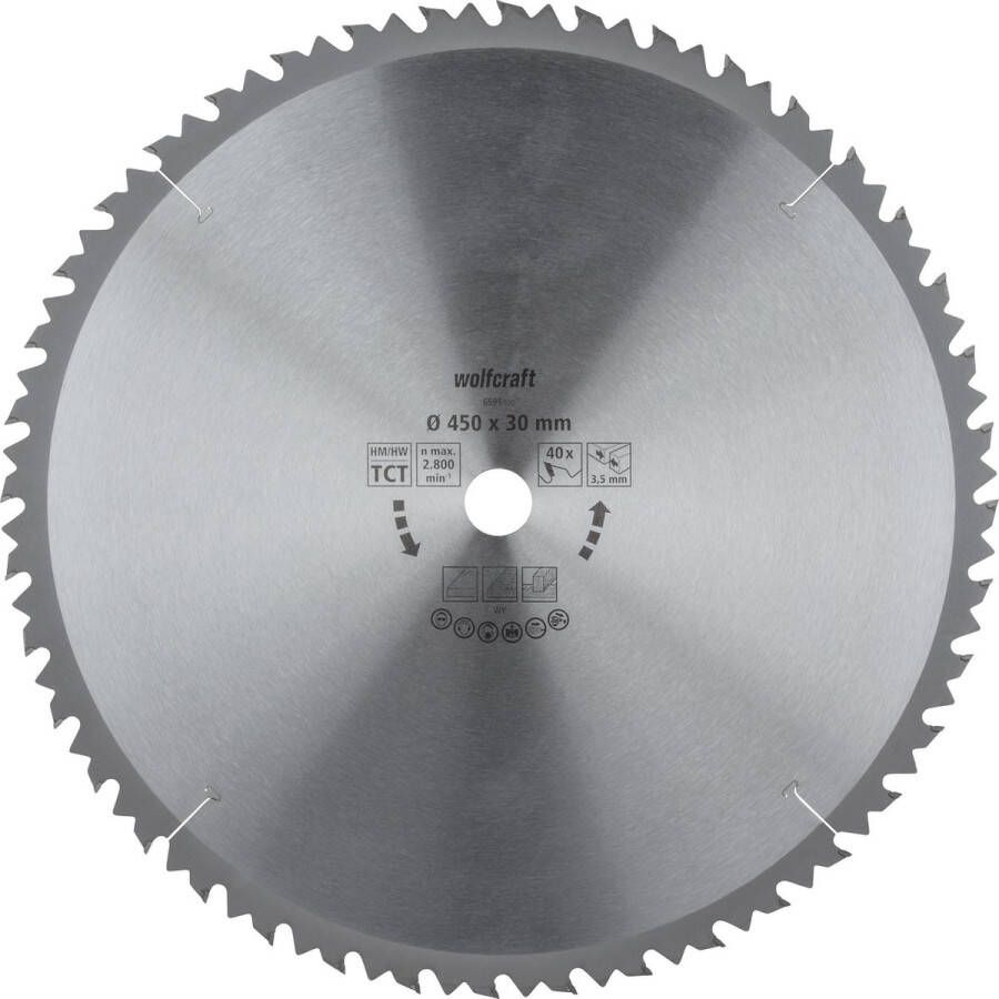 Wolfcraft HM-Cirkelzaagblad 40 tanden serie bruin artikel nr. 6595000