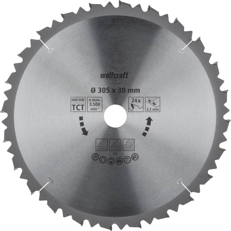 Wolfcraft HM-Zaagblad 24 tanden serie bruin artikel nr. 6554000