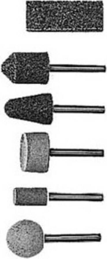 Wolfcraft Slijpstiftset Ø 10-12-20-25 mm 15-Delig
