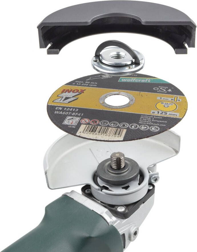 Wolfcraft Snelspanmoer M14 voor haakse slijper Slijptol 125 2463000