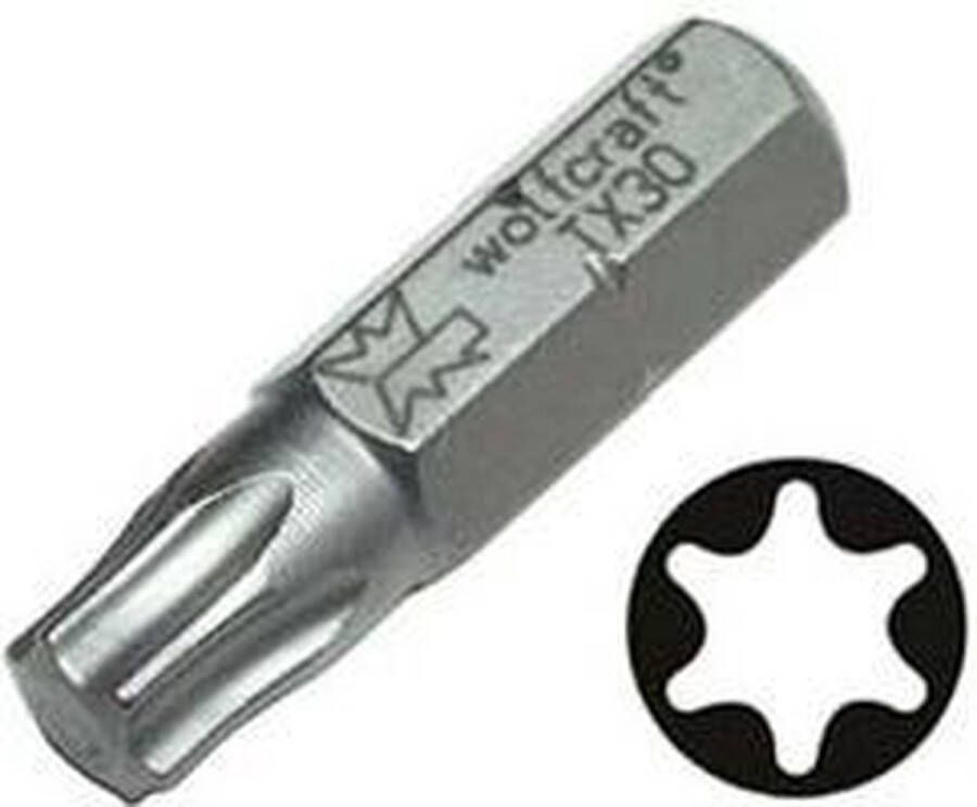 Wolfcraft Solid Torx Bit TX 6-7 25 mm 2 Stuks