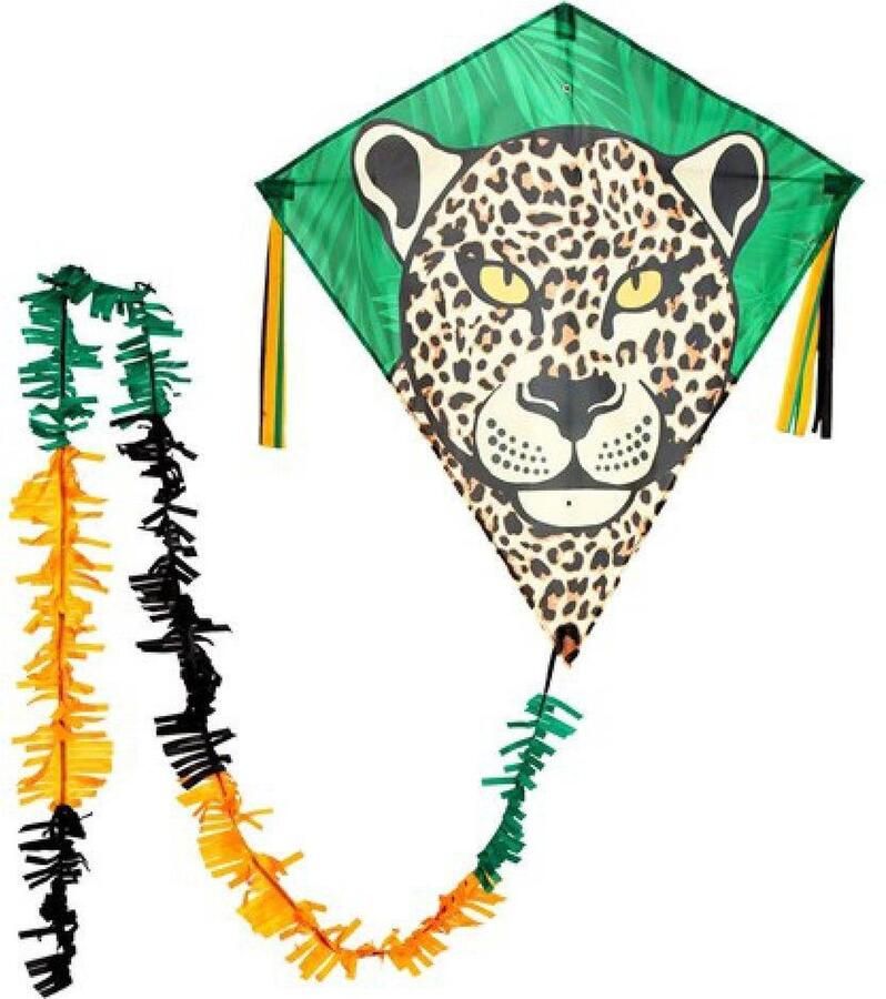 Wolkensturmer Wolkenstürmer Vlieger Eddy Leopard 75 Cm Groen 3-delig