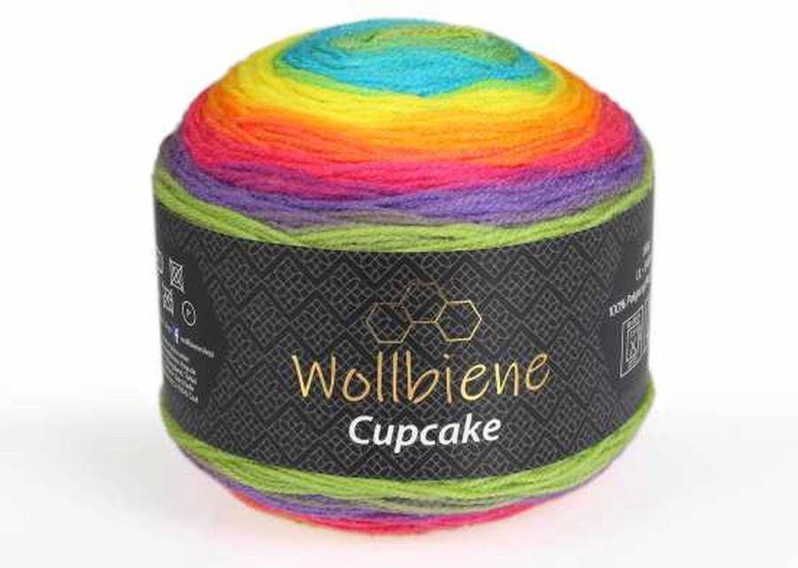 Wollbiene Cupcake Verloopgaren 150 gram 540 meter Breigaren Haakgaren 3040