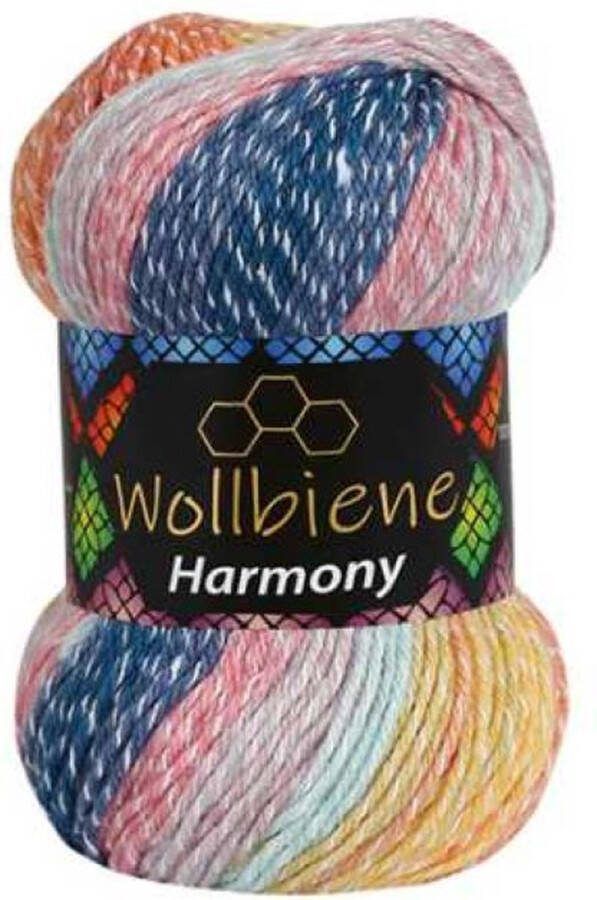 Wollbiene Harmony Verloopgaren Acryl Katoen Breien Haken 100 gram 225 meter 8010