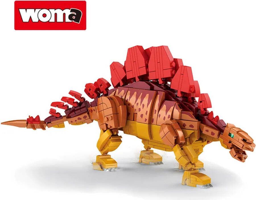 Woma Dinosaur Stegosaurus Bouwpakket Bouwblokken Bouwset 3D puzzel Mini blokjes Compatibel met Lego bouwstenen 697 Stuks