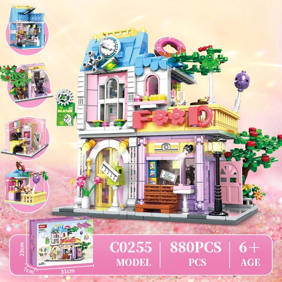 Woma Fairy Land Little Artist Bouwpakket Bouwblokken Bouwset 3D puzzel Mini blokjes Compatibel met Lego bouwstenen 880 Stuks
