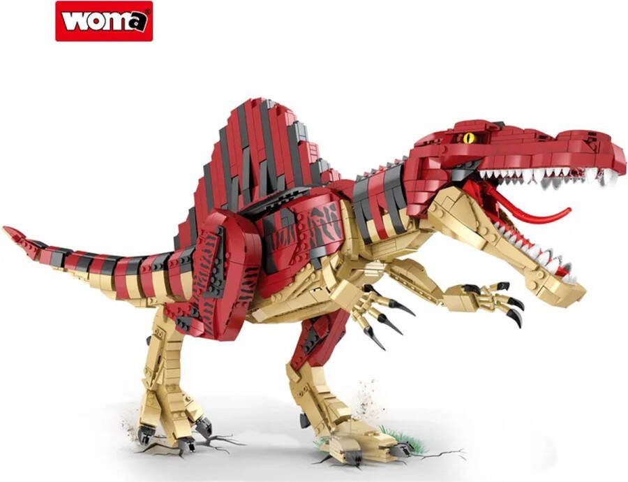 Woma Spinosaurus bouwset Dinosaur bouwset Bouwpakket Bouwblokken Bouwset 3D puzzel Mini blokjes Compatibel met Lego bouwstenen 2005 Stuks