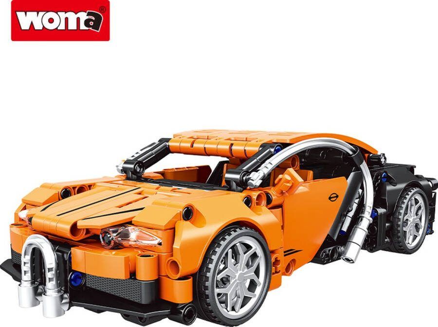 Woma Technic Super Sportwagen Supercar Bouwset Bouwpakket Bouwblokken Bouwset 3D puzzel Mini blokjes Compatibel met Lego bouwstenen 388 Stuks