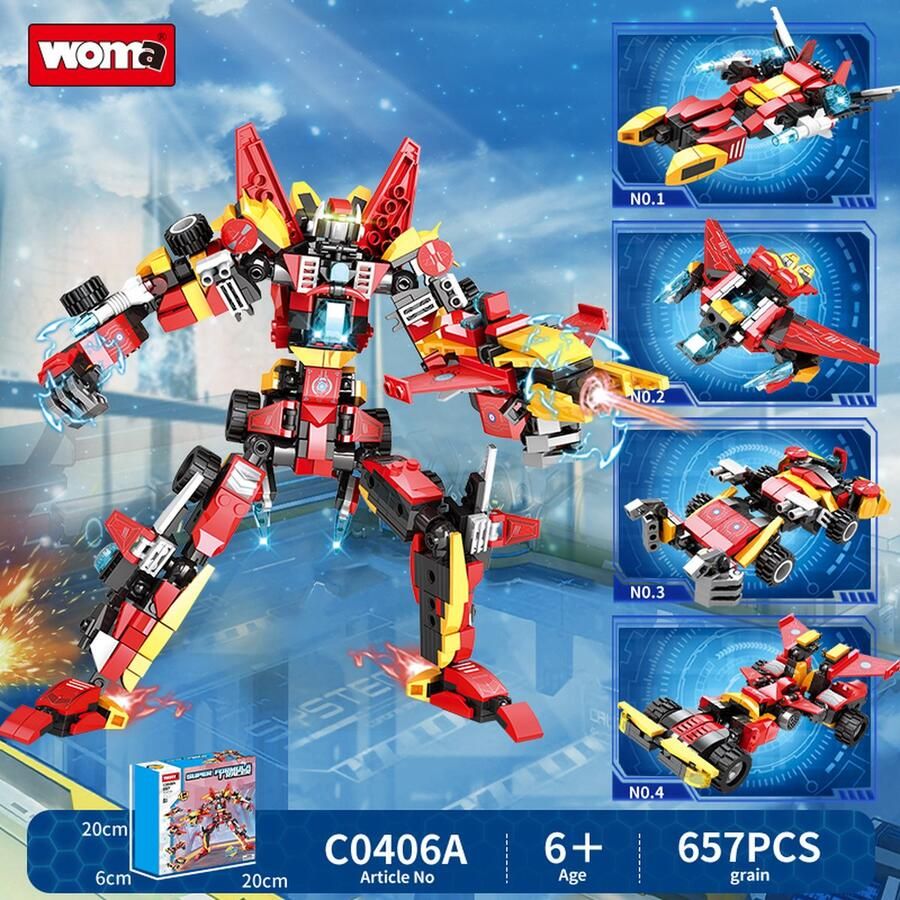 Woma Revanger of the Galaxy Bouwpakket Bouwblokken Bouwset 3D puzzel Mini blokjes Compatibel met Lego bouwstenen 657 Stuks