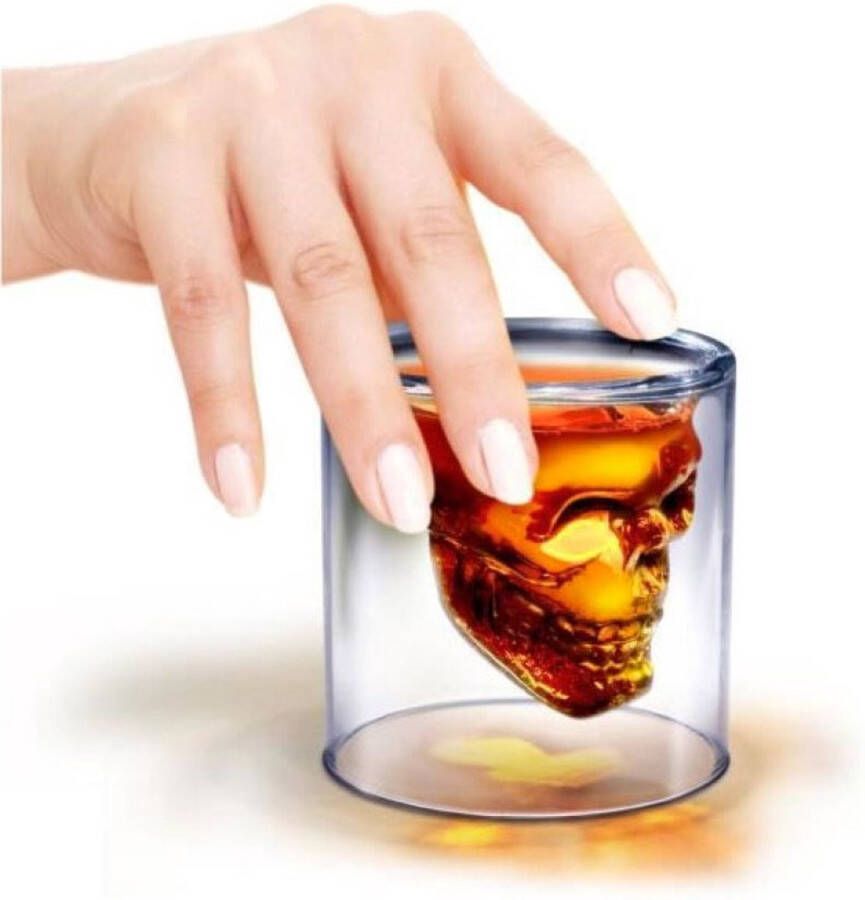 Wondersathome Skull Shot Glas Shooter Glass Whisky Schedel Doodshoofd Wiskey Glazen