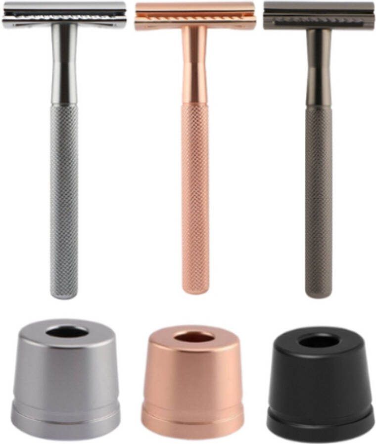 WONDR Safety Razor Scheermes + houder Black Houder inbegrepen 10 extra mesjes