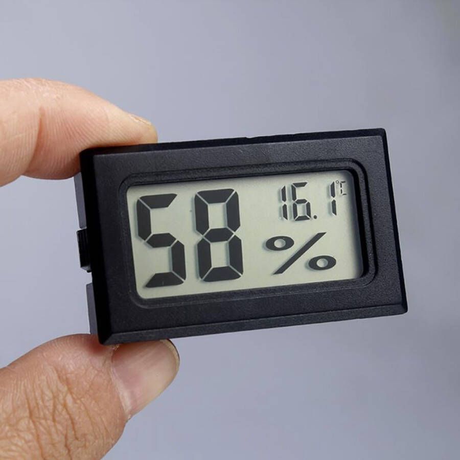 Wood and Tools Meter voor temperatuur thermometer zwart LCD
