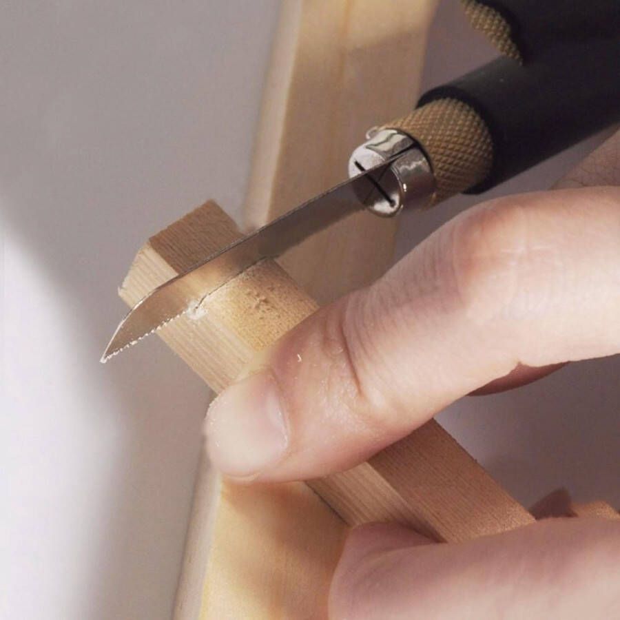 Wood Tools & Deco Mini kleine handzaag in penvorm met 2 zaagbladen