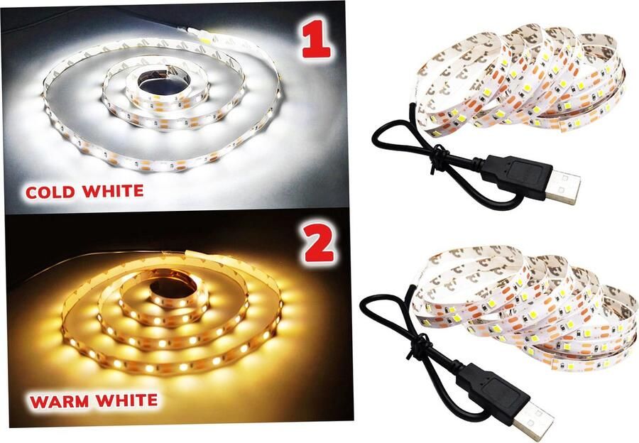 Wood Tools & Deco USB LED strip (0.5 meter) koelwit