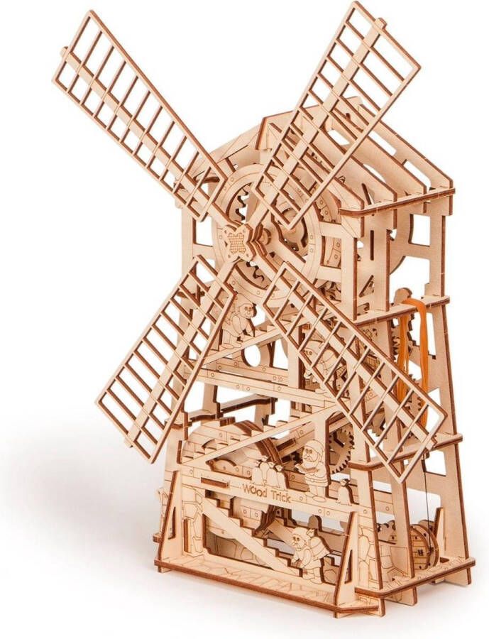 Wood Trick Mechanische Windmolen Houten Modelbouw 3D houten puzzel